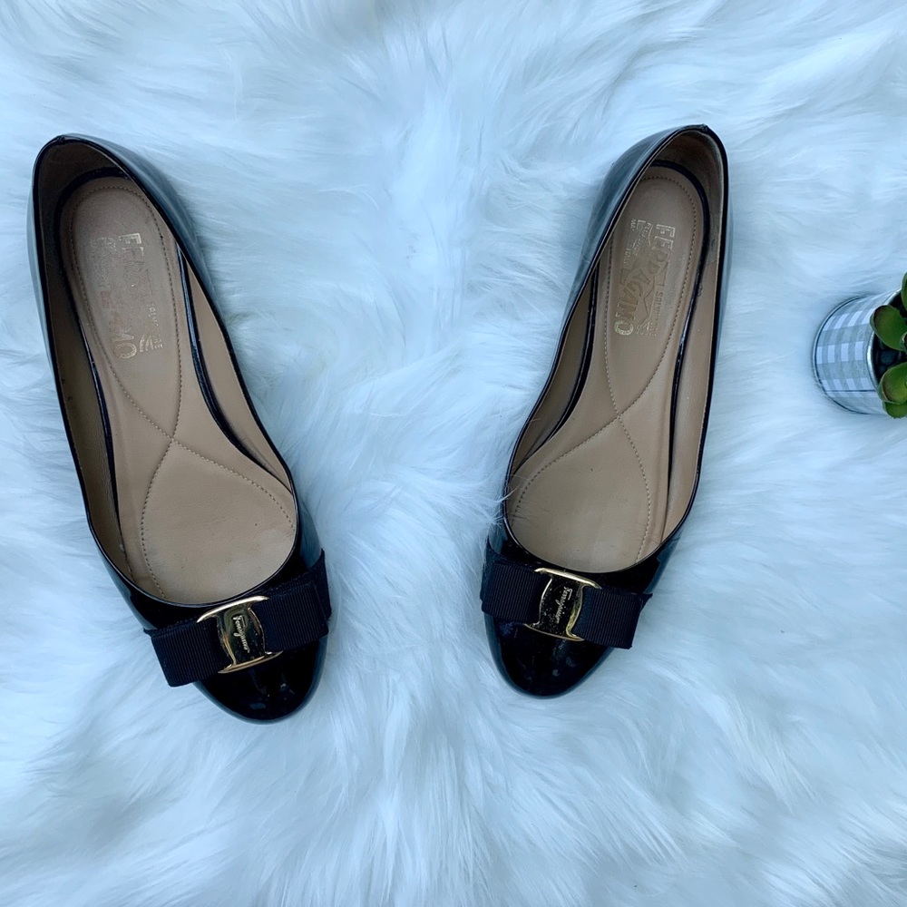 ✨Salvatore Ferragamo Patent Leather Flats✨